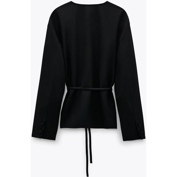 ZARA| BELTED TOP - Picture 2 of 8